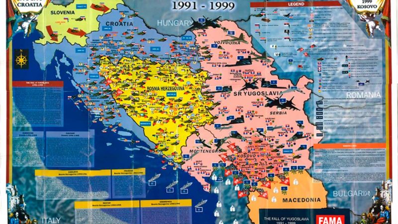 Mapa da Bósnia – The Fall of Yugoslavia (1991 – 1999)
