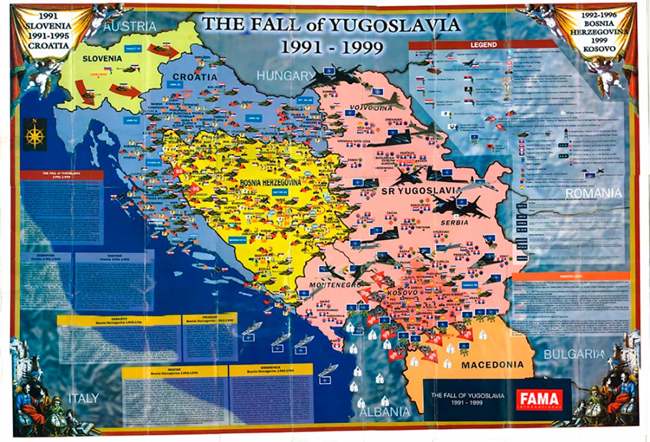 Mapa da Bósnia – The Fall of Yugoslavia (1991 – 1999)